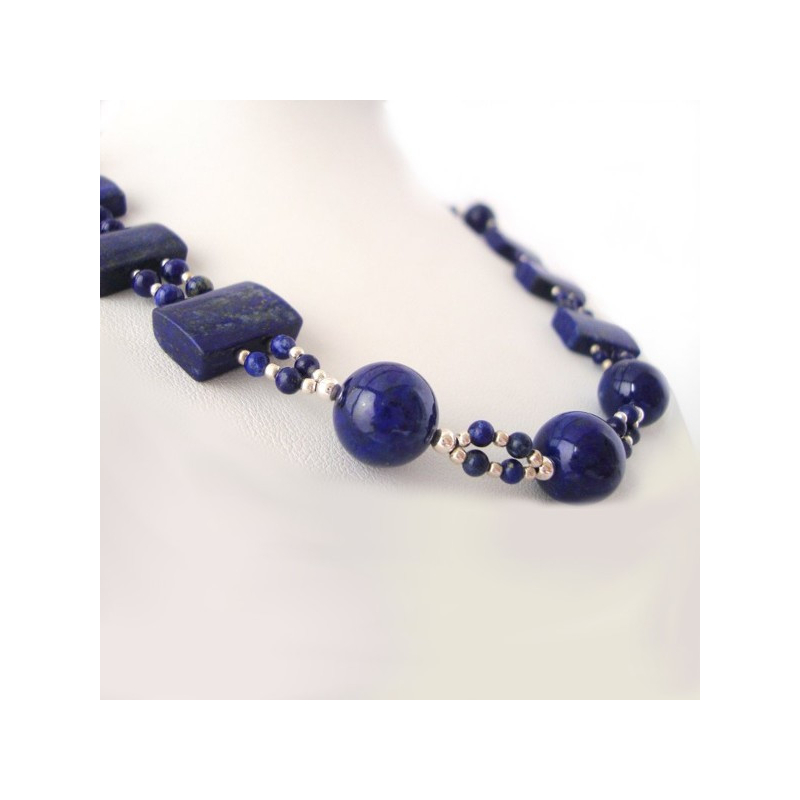 Necklace "Lapis lazuli Celestial Spheres"