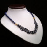 Necklace "Braided Beads" Lapis lazuli and Goldfilled