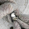 "Petite Amelia" relicario portafoto Pequeño Corazón plata solida con la piedra