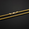 cadena Cordon de plata de ley 925 chapado en oro de 18k