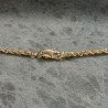 Corde torsadée-collier chaîne en argent sterling  plaqué or 18 carats