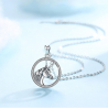 Unicorn pendant with stars in sterling silver 925