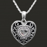 "Princesa Alicia" Swarovski Relicario portafoto en forma de Corazón plata solida