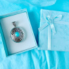"Catherine the Great" Amazonite Locket Pendant in sterling silver 925