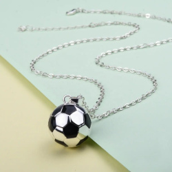 Football/soccer angel caller pendant necklace long