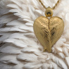 "Ali dell'arcangelo"ciondolo portafoto argento placcato oro 18k