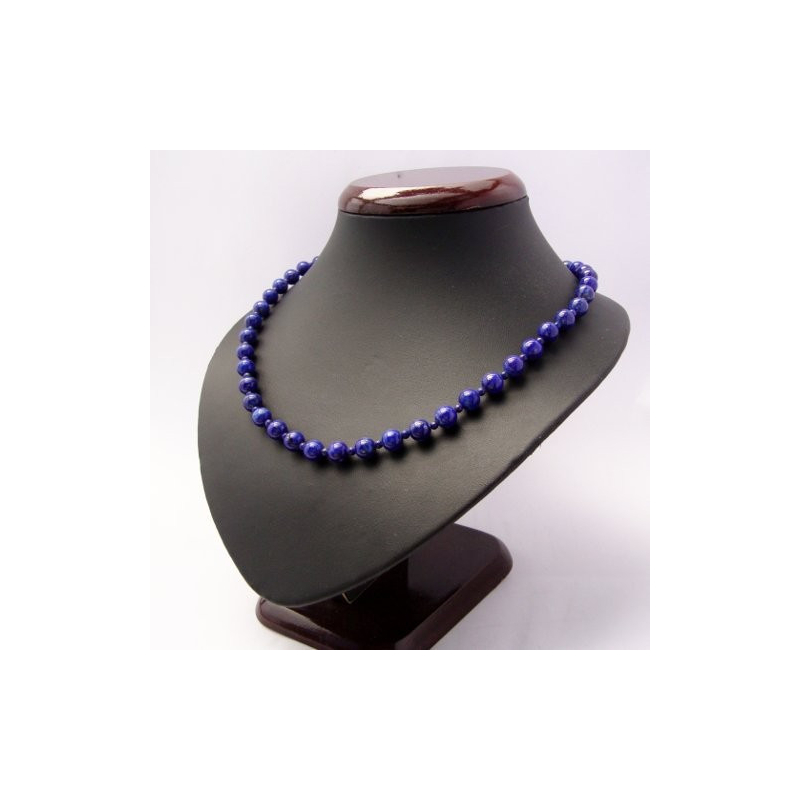 Collier en perles lapis-lazuli taille moyenne
